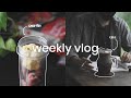 studying in a cafe & food | weekly vlog