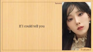 Taemin ft. Taeyeon - If I Could Tell You Easy Lyrics