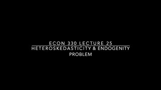 ECON 330 Lecture 25 2nd December, 2021