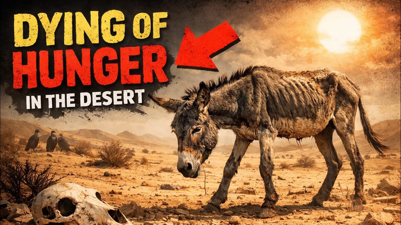 Desert Donkey Suffering life Without Food 
