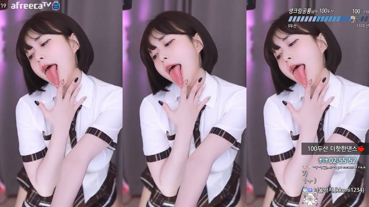 AfreecaTV KBJ BJ  flower1023 Bemax   Ahegao Dance