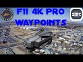 SJRC F11 4K Pro Waypoint POI Orbit and Follow Me Flight Test