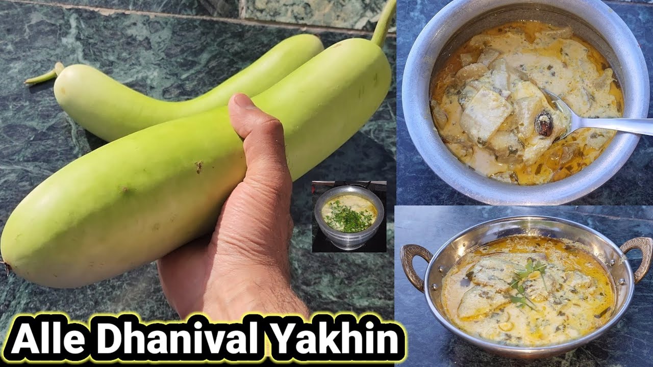Alle Dhanival Yakhin Kashmiri Wazwan Dish Bottle Gourd White