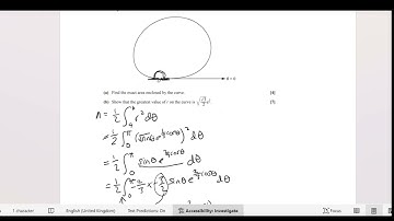 Further Maths A level question Pure Core 2 Q9   Polar Curves