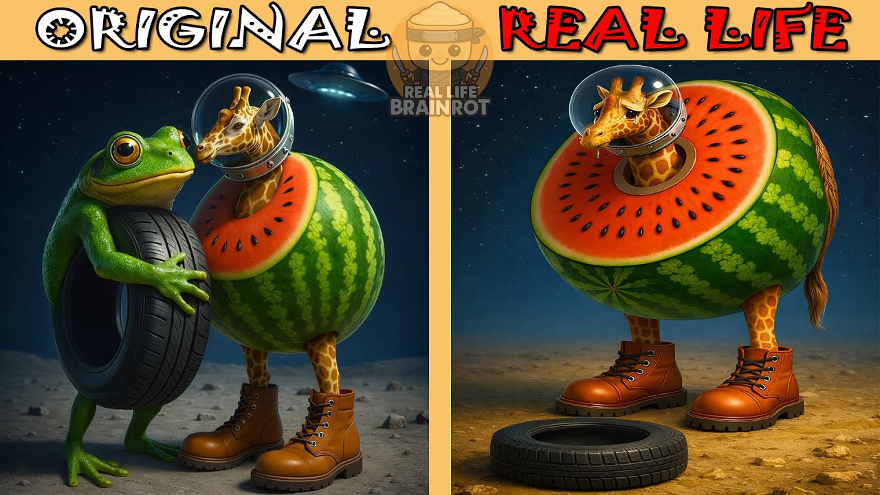 Brainrots memes when they become Normal | Brainrot Original vs Real life | Brainrot Animation