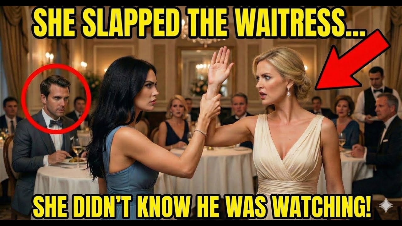 A Billionaire’s Fiancée Slapped a Waitress—But a Single Mom Reaction Shocked The Restaurant.....