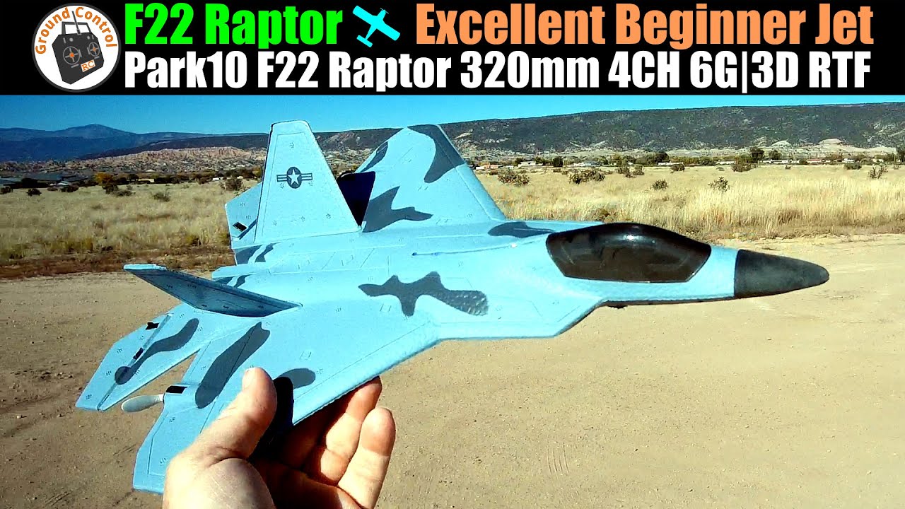 Отличный реактивный самолёт для новичков! Park10 F22 Raptor 320 мм, двухмоторный, 4 канала, готов...