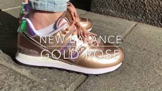 new balance 574 rosa gold