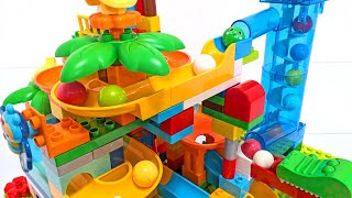 Marble Run ASMR☆Building Blocks Automatic Elevator & Colorful Coaster screenshot 5