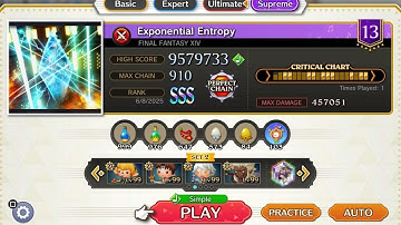 THEATRHYTHM FINAL BAR LINE Simple Supreme [FFXIV] Exponential Entropy 9