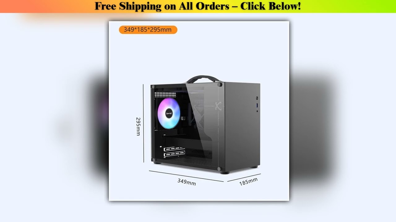 PowerTrain X-GAMERX X100 M-ATX Portable Computer Case ITX  MATX  Power Supply Support U3 Type-C