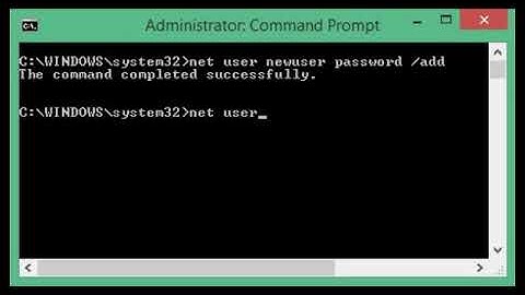 Create or delete user account on windows computer using command prompt