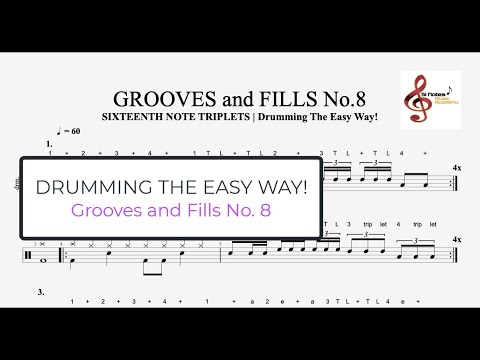 GROOVES and FILLS No. 8 The Sixteenth Note Triplets - Drumming The Easy ...