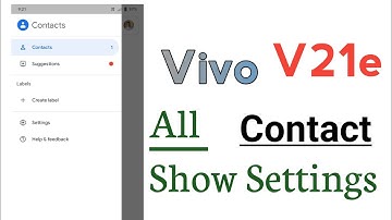 Vivo V21e All Contacts Show Settings