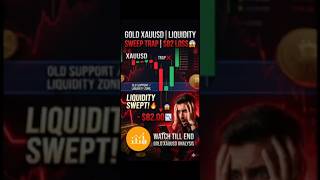 $82 Loss in Gold 😱 | Full Liquidity Sweep Trap!#shorts #viral #forex #gold