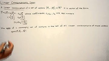 Linear Combinations & Span