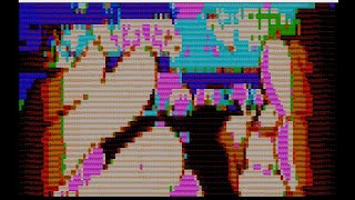 ASCII Art: Video with color. Hinata shoyo receive (let's take easy)