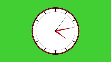 180 Minutes Analog Wall Clock Face | GREEN SCREEN | HD | FREE DOWNLOAD