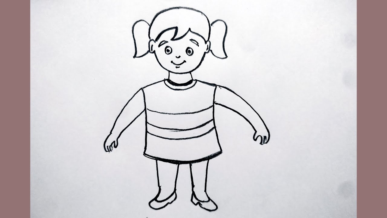 girl drawing for kids how to draw a girl girl drawing step by step