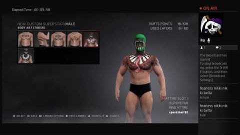 WWE2K17 Creating A New Character