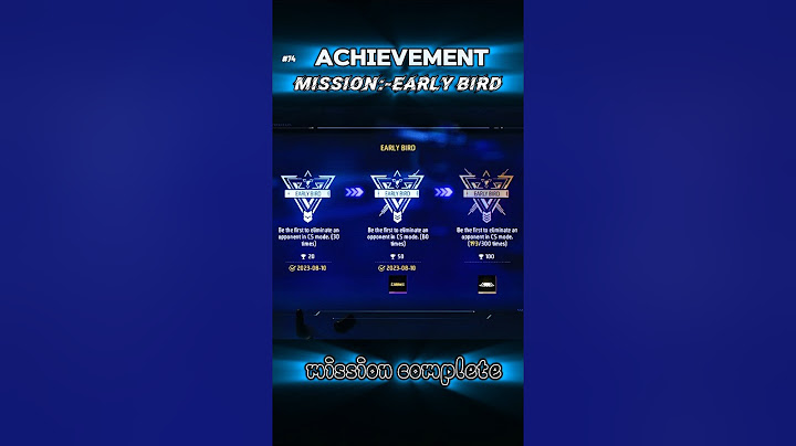 EARLY BIRD [ACHIEVEMENT] MISSION COMPLETE ✅|FREE FIRE MAX|#freefire #shorts #74 #gaming