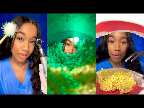 ASMR Getting Something Out Of Your Ears, Eyes, and Mouth 👂👀👄🤏🏽 ASMR School Nurse Role-play