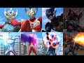 【ウルバト攻撃&必殺技集】ウルトラマンタイガ/闇堕ちウルトラマンタロウ/ウルトラマントレギア/邪神魔獣グリムド【劇場版ニュージェネクライマックス公開記念まとめ】