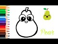 How to draw a Pear | Easy Drawing for Kids | Drawing for Kids