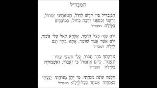 S\u0026P Songs: Hamavdil - Limmud 2014