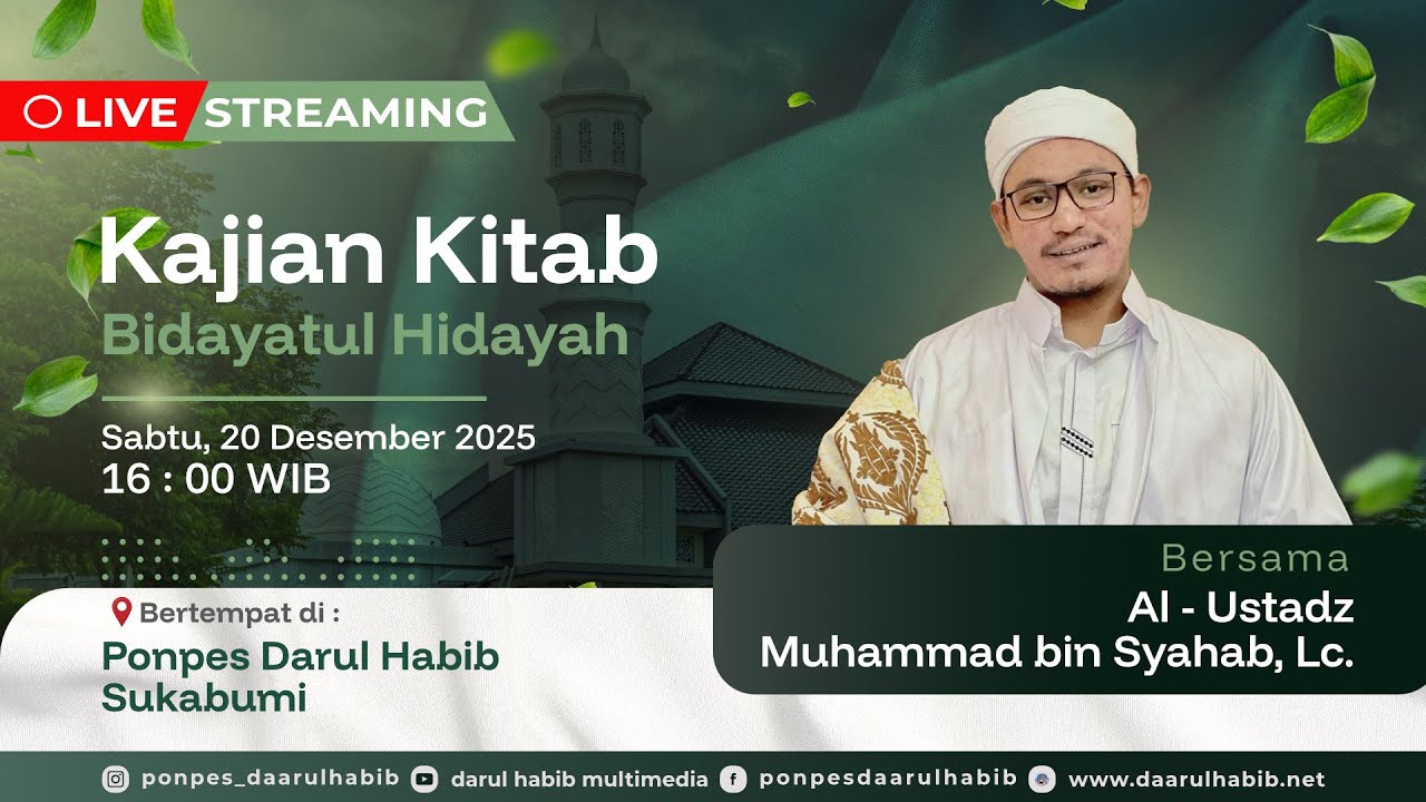 🔴 LIVE | KAJIAN KITAB Bidayatul Hidayah | Al - Ustadz Muhammad bin Syahab, Lc.