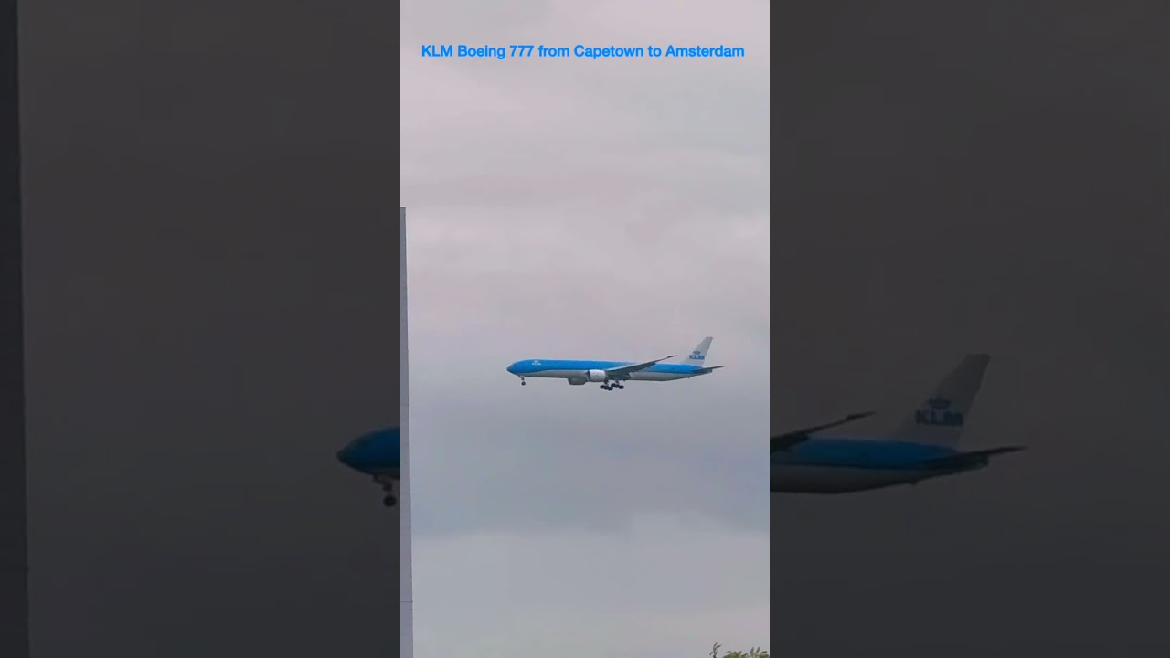 Boeing 777 aircraft approaching touchdown
