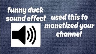 funny duck sound effect