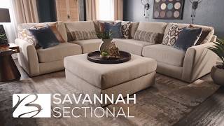 Savannah 5-Piece Sectional with Free Ottoman Bob Mills Furniture