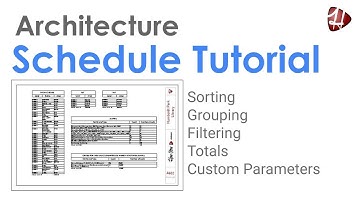 Make Schedules Work for You! Sorting, Grouping, and Custom Parameters - Revit Tutorial