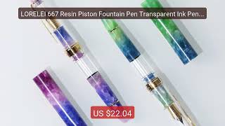 LORELEI 667 Resin Piston Fountain Pen Transparent Ink Pen I... — Top Pick 2026 | Unbeatable Price!
