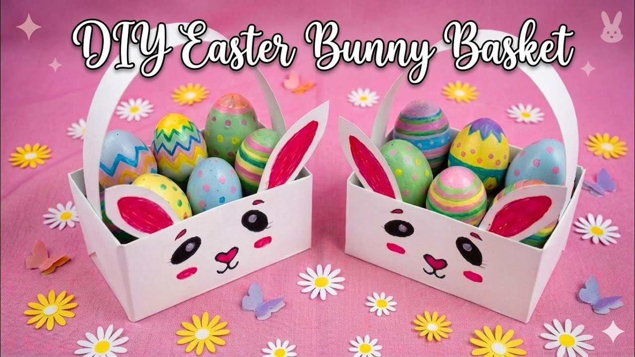 DIY Easter Bunny Basket | Easy Paper Craft for Kids | Easter Crafts ...