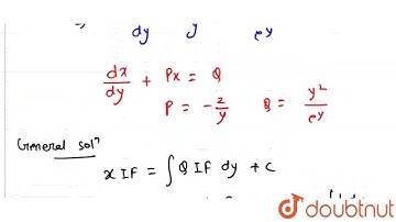 If ye^(y) dx = (y^(3) + 2xe^(y))dy, y(0) = 1, then the value of x when y = 0 is  | CLASS 12 | DI...