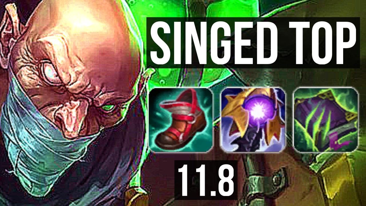 SINGED vs ILLAOI (TOP), Rank 4 Singed, 6/0/1, Dominating, EUW Grandmaster