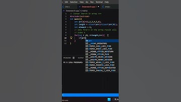 Linear Search In Array C++ Programming Language #linearsearch #dsa #array #code #cpp #programming