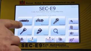 SEC E9 Fully automatic key cutting machine How to copy a high secuirty car key on SEC E9 key cutting