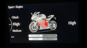 Ducati Riding Mode settings on a Ducati Supersport 950