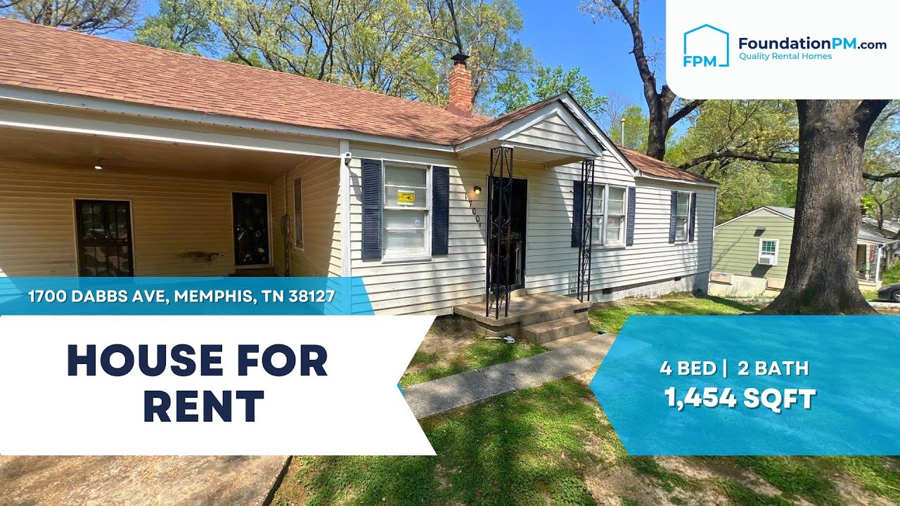 1700 Dabbs Ave, Memphis, TN 38127 — FoundationPM.com Shows Off This Spacious, Upgraded Rental!