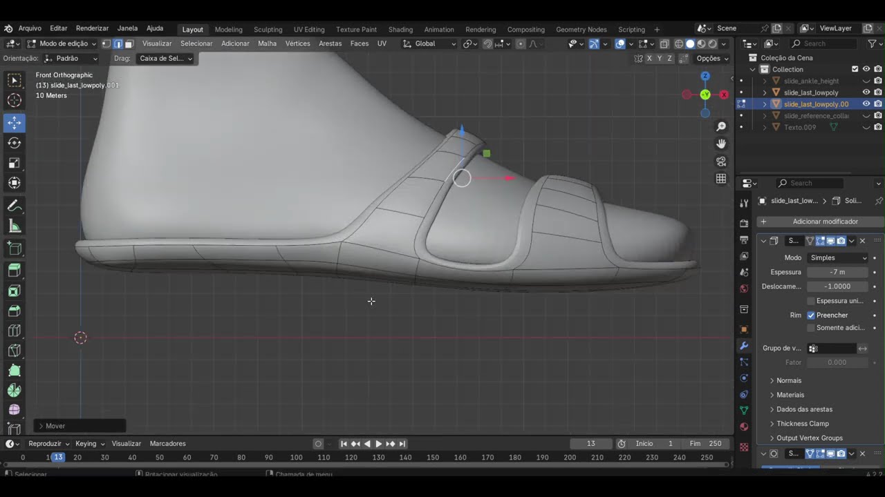 Modeling a slide using Blender