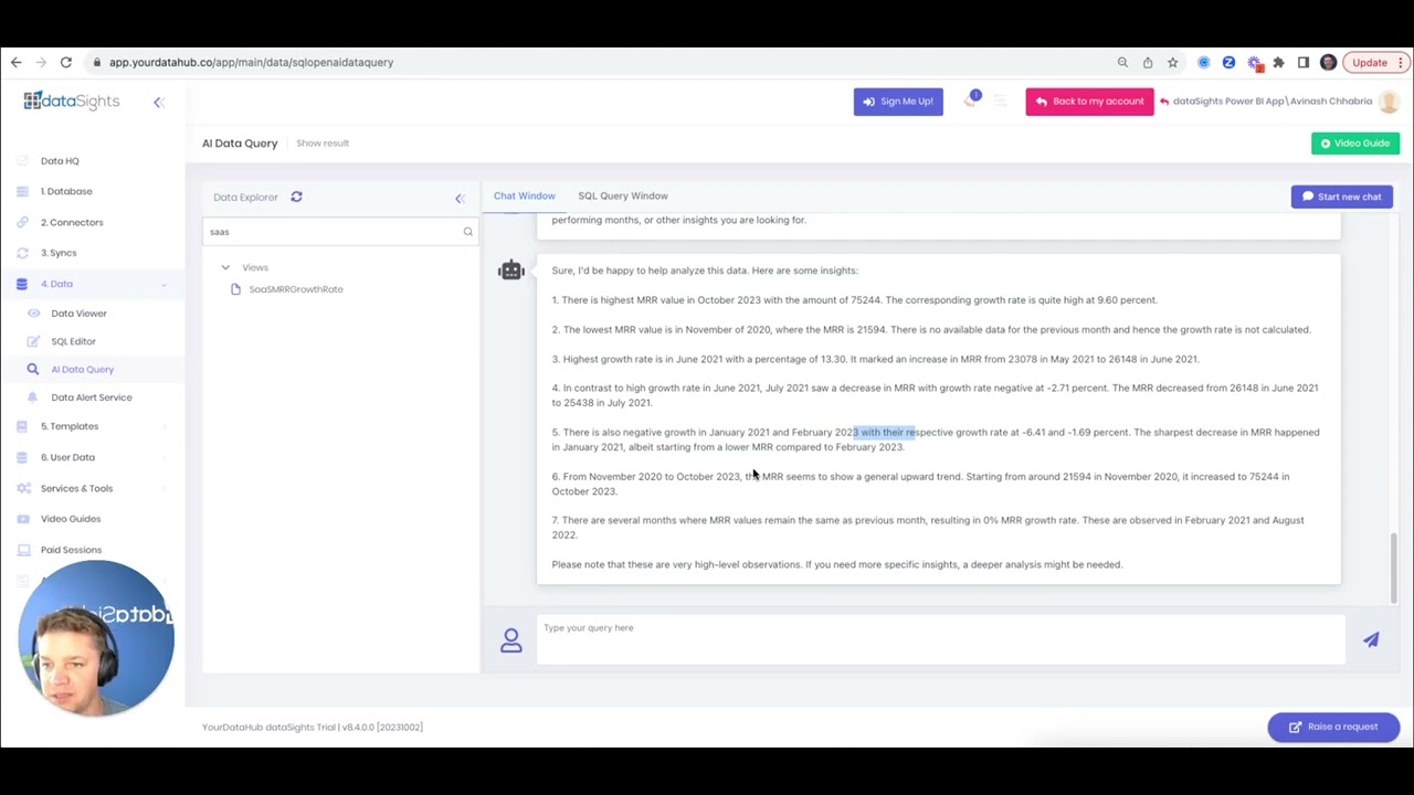 How to calculate MRR Growth rate with Xero Invoice data and Azure ChatGPT