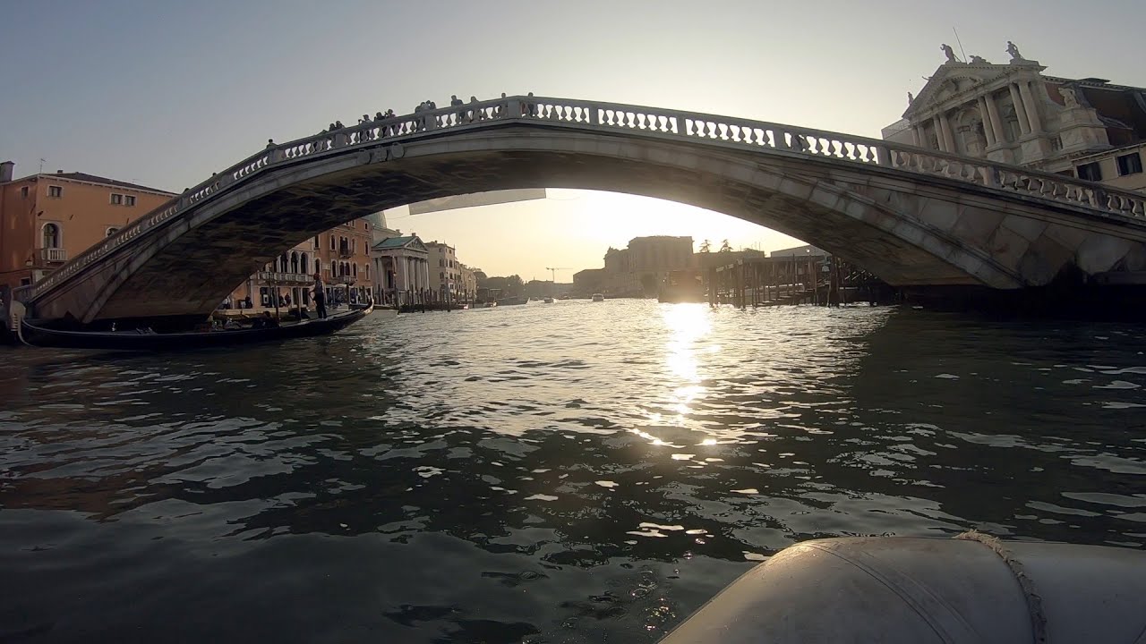 Driving our Dingy through the Venice Canals and Getting Stopped by POLICE Boat