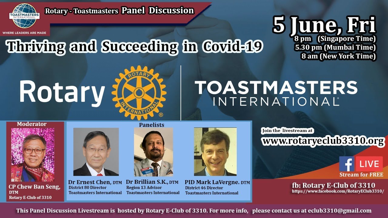 RotaryToastmasters Panel Discussion on Thriving and Succeeding in