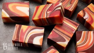 AnneMarie Makes Bonfire Soap  Spin Swirl Technique | Bramble Berry