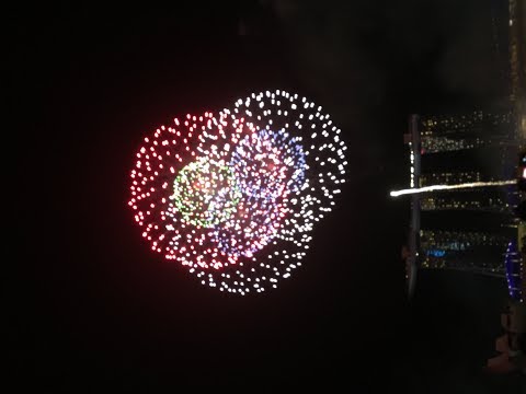 2019新年新加坡魚尾獅公園跨年倒數計時煙火