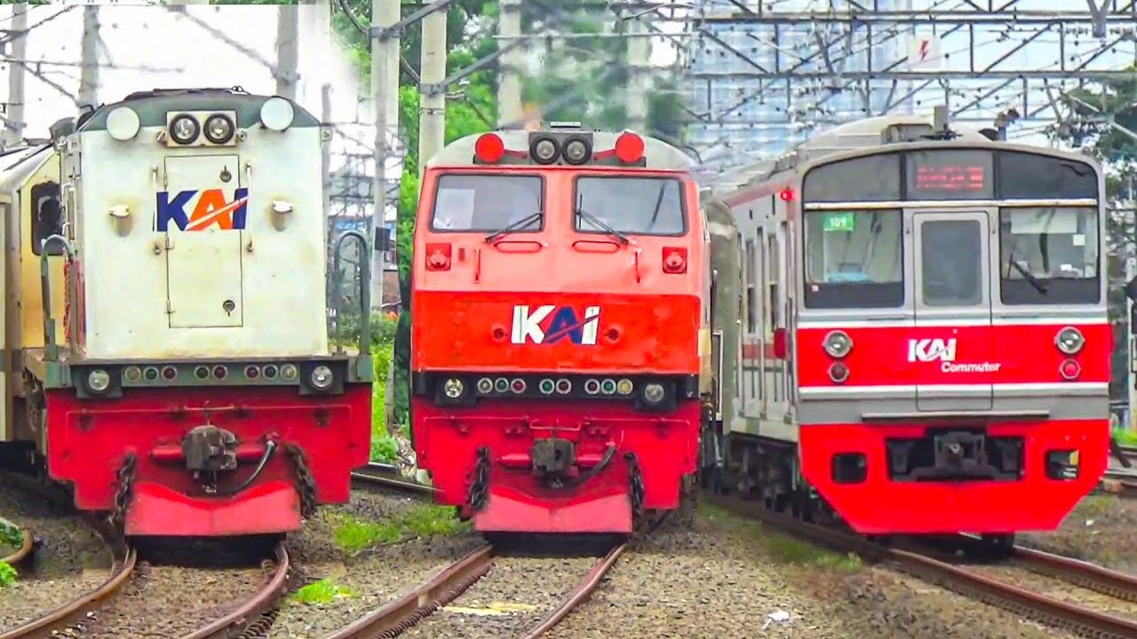 4 KERETA API TERLAMBAT IMBAS BANJIR JALUR UTARA !! Nonton Kereta Api KRL, Lokomotif RnB & LONGHOOD