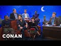 The "Avengers: Infinity War" Cast On The Captain America Virgin Theory | CONAN on TBS